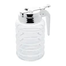 Meleira de Vidro com Tampa de Plástico Cromada 280ml Lyor Pote com Tampa Estilo Dosador