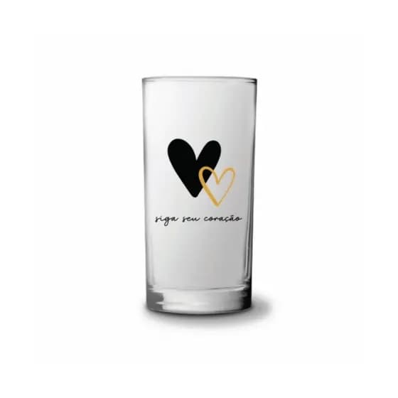 Copo Manchester Love 300ml Siga Seu Coração Vidro Nadir Figueiredo Decoração Allmix Dia dos Namorados