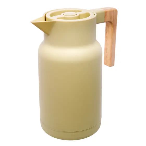 Garrafa Térmica Organic Menta Lyor 1 Litro Com Cabo Bambu Cairo Verde