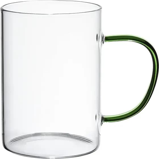 Caneca Vidro Strap Com Alça Verde 200ml Mimo Style