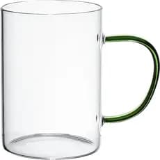 Caneca Vidro Strap Com Alça Verde 200ml Mimo Style