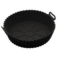 Forma Redonda de Silicone para Air Fryer Preta 17x17x5cm Lyor