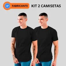 Kit 2 camisetas lisa basica 100% algodao premium fabricante atacado