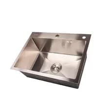 Cuba Para Cozinha Gourmet Pia Aço Inox Escovado 65X50X25CM Com Acessórios V137 Vimer
