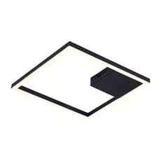 Plafon De Sobrepor Tec Preto (c)40cm (l)40 30w Gd014b Bella
