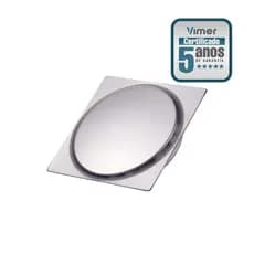 Ralo Inteligente Click Para Banheiro Quadrado 10x10 Cm Inox V129 Vimer