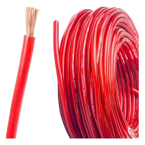 Cabo de Som 9mm 25m 100% Cobre Fio Alimentação Automotivo