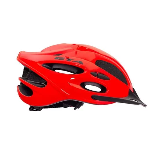 Capacete Ciclismo Mtb Com Regulagem Sinalizador Ventilado Bicicleta Bike Gta Vermelho