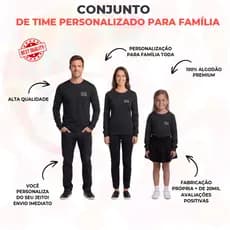 KIT 3 CAMISETAS MANGA COMPRIDA PERSONALIZADA COM SEUNOME+SEUTIME+NÚMERO ALTA QUALIDADE