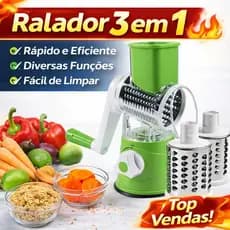 Ralador Fatiador Multiuso 3 Em 1 Verduras Legumes Queijo Top (Verde)