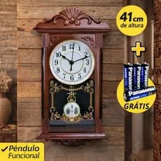 Relógio de Parede Retro Com Pendulo Relogio de Parede Vintage Silencioso