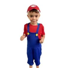 Marios Menino Bross Fantasia Aniversario Presente