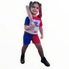 Fantasia Alerquina Infantil  Fantasia Completa Acompanha Taco e Meia Arrastao