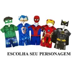 Fantasia Infantil Heróis Menino 2 a 10 anos com Máscara Goku ,Caveira ,Marshal , Chase entre outros