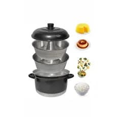 Panela Multi Uso 3 em 1 Forma De Pudim Legumes Preto