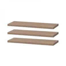 KIT 3 PRATELEIRAS DECORATIVAS EM MDF 15mm - Madeirado/Carvalho - 50x15cm + Suporte Invisível