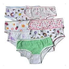 Kit Calcinha Infantil Feminina Menina  Multicolorido