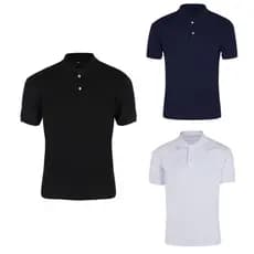 Kit 3 camisa polo masculina premium piquet poliester various cores