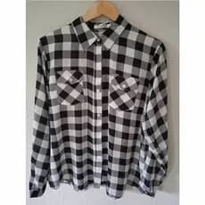 camisa xadrez manga longa masculina flanelada com bolsos
