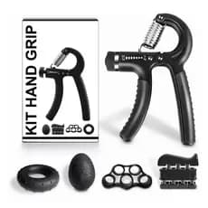 Kit Hand Grip Handgrip Mola Flexor Punho Pulso Mão Dedo Antebraço Fortalecedor Fisioterapia 5 pçs
