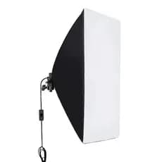 Softbox Profissional 50x70cm Iluminador Estúdio Bocal E27 e Difusor - Ideal p/ Fotos Vídeos YouTube