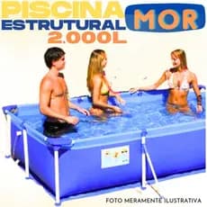 PISCINA RETANGULAR DE ARMAÇÃO 2.000 LITROS - ESTRUTURAL METÁLICA STANDARD