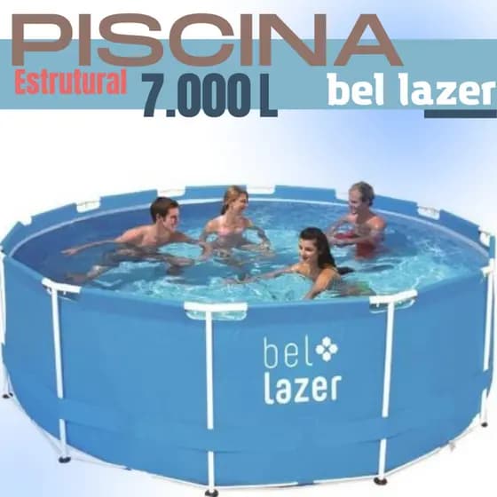 PISCINA GIGANTE BELFIX 7.000L. | ESTRUTURAL DE PVC TRIPLO C/ MALHA DE POLIÉSTER DE ALTA RESISTÊNCIA.
