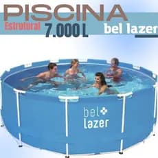 PISCINA GIGANTE BELFIX 7.000L. | ESTRUTURAL DE PVC TRIPLO C/ MALHA DE POLIÉSTER DE ALTA RESISTÊNCIA.