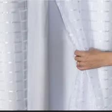 Cortina Blackout PVC Corta Luz Com Voil xadrez 2,80 × 1,80 - PROMOÇÃO