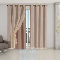 Cortina Blecaute PVC com Voal 3,00m x 2,80m Bloqueia 100% a Luz