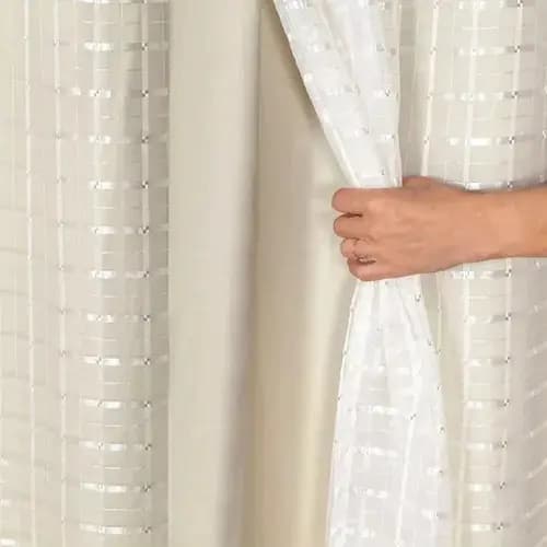 Cortina Blackout Pvc Tecido Voil 2,80 X 1,80 Sala Quarto Cor Cinza Bege Branco Bloqueia Luz