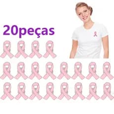 20 Peças Broche De Fita Rosa Promoção De Conscientização Sobre O Câncer