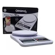 Balança Digital De Cozinha 10kg Alta Precisão Alimento Branco 10 Kg