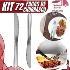 Kit 72 Faca de Mesa Premium Inoxidável para Refeições Sofisticadas para Restaurante Casa e Bar