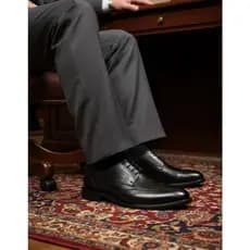 Sapato Social Brogue Centuria Tamanho Especial em Couro