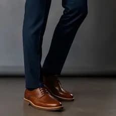 Sapato Social Brogue Centuria Oxford em Couro Whisky