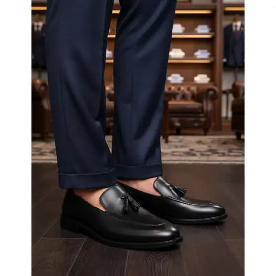 Mocassim Loafer Social Centuria Bambolim Couro Preto