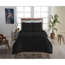 Kit Edredom Queen 3 Peças Micropercal 400 Fios Toque Acetinado Roupa de Cama Casal