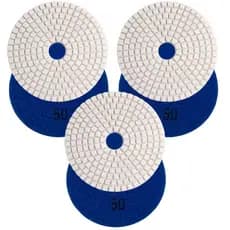 KIT 3 Lixa Diamantada Brilho d Agua Grão 50 Para Mármore Granito Porcelanato Marmoraria