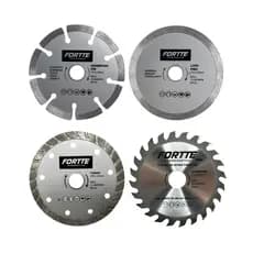Kit Disco Diamantado e Serra Circular C/4 Peças 110 x 20mm Para Serra Mármore