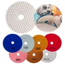 Lixa Diamantada para polir porcelanatos marmores e granitos 100mm polimento cortes 45 graus