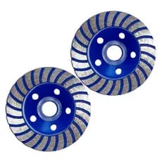 KIT 2 Disco Desbaste Turbo Rebolo Fresa Concreto Granito Mármore 115mm