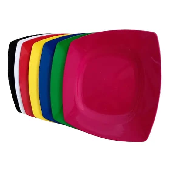 Jogo 60 Pratinhos Quadrado Sobremesa Plástico