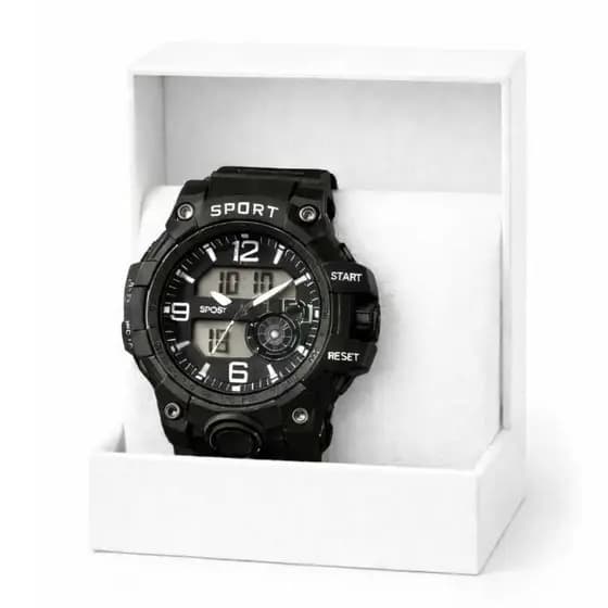 Relogio Masculino A Prova d'Água Esportivo Cronômetro Led Original Preto