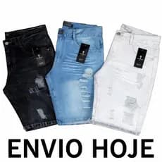 Kit Short Jeans Várias Cores Bermuda Jeans Masculina Tecido Premium