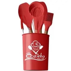 Conjunto Utensílios De Cozinha Silicone Prático