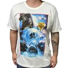 Camiseta Piticas ET De Volta para o Futuro Jurassic Park WB