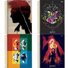 Caderno Harry Potter HP Hogwarts 400 Folhas 20 Matérias