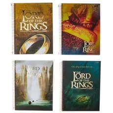Kit 4 Cadernos Senhor dos Anéis 1 Matéria 80 Folhas