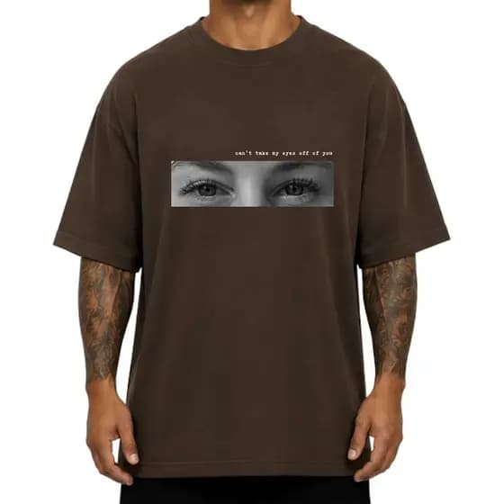 Camiseta Personalizada Olhar Namorados Aniversário Oversized